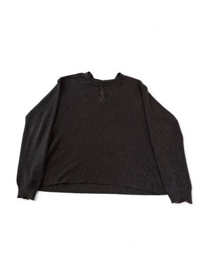 Haggar Men's Black Waffle Knit Crewneck Henley Sweater